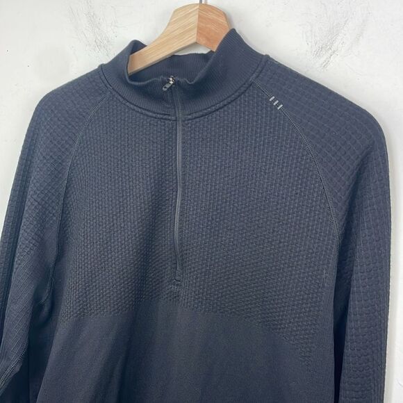 Lululemon Men’s Engineered Warmth 1/2 Zip Black size Large - Picture 2 of 11